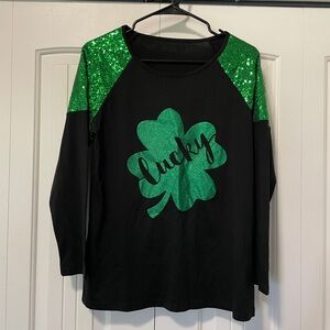 Women’s Sparkling Shamrock Tee - St. Patrick’s Day Top